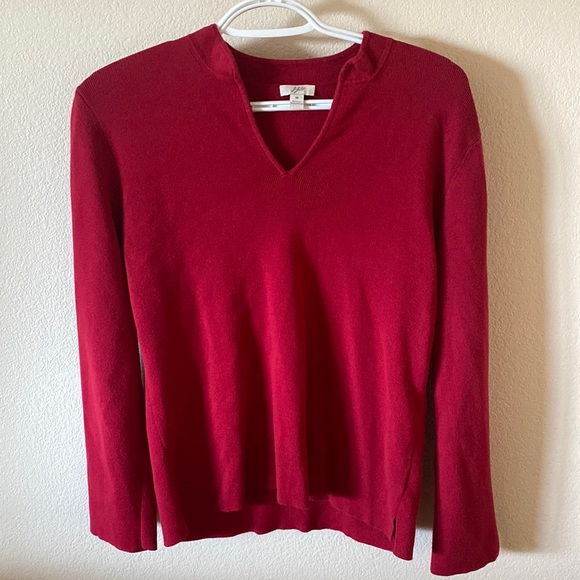 Red J. Jill Sweater Size Medium - Picture 1 of 3